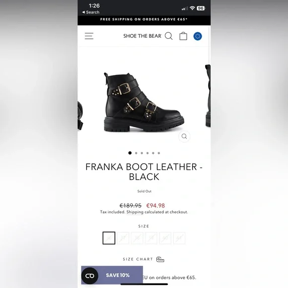 Shoe the bear Franka black leather boots size 6.5 US and EU 37! - Picture 8 of 8